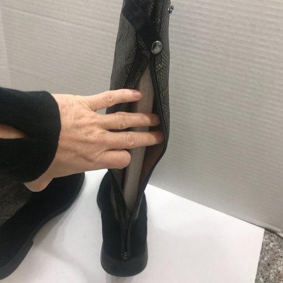 LDP Snake Print Leather Riding Boot - Picture 6 of 9